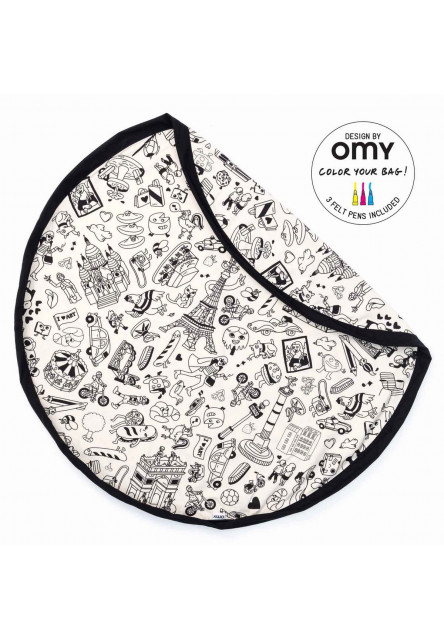 Noomad original Hrací deka a Vak na hračky Omy Paris - color my bag