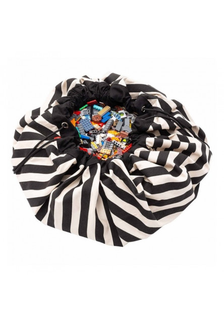 Noomad original Hrací deka a Vak na hračky Stripes Black
