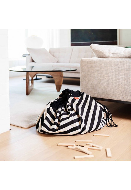 Noomad original Hrací deka a Vak na hračky Stripes Black