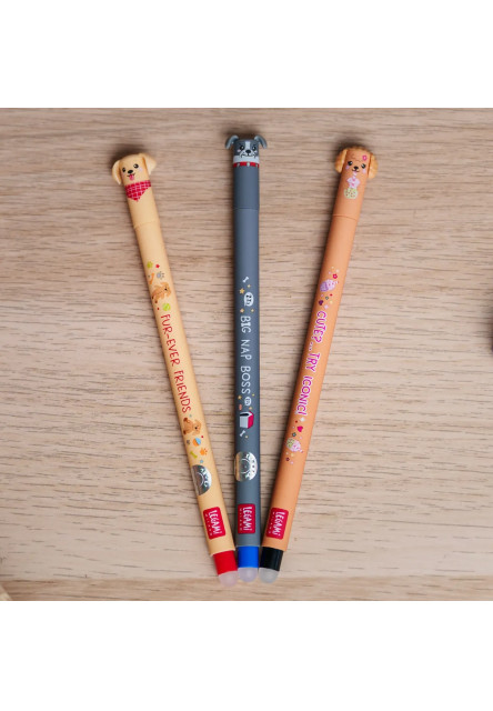 Sada gumovacích pier Legami Set Of 3 Erasable Gel Pens - Secret Bts 2026 4 - 0,7 Mm - Red/Black/Pink Ink