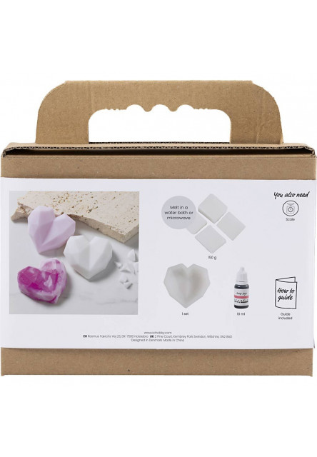 Kreativní sada výroba mýdla Hearts Pink