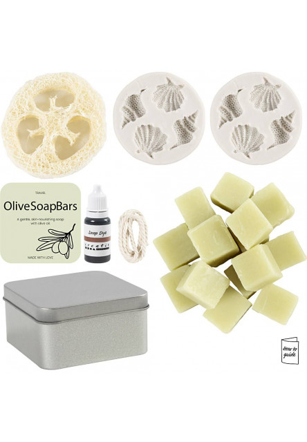 Kreativní sada výroba mýdla Seashells Olive Green