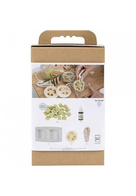 Kreativní sada výroba mýdla Loofah Olive Green
