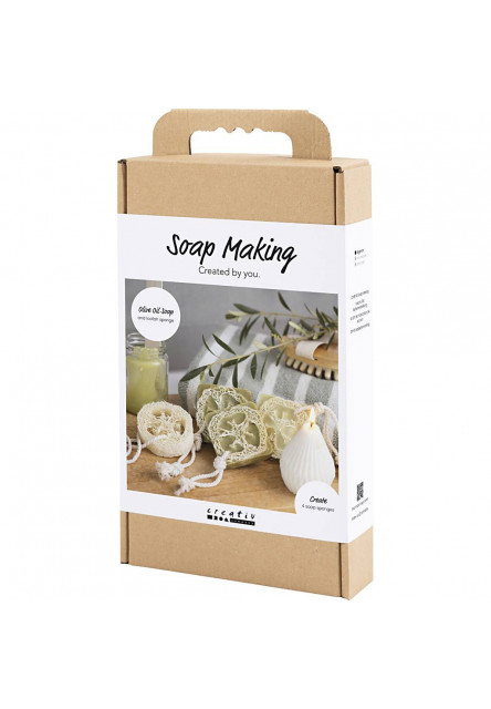 Kreativní sada výroba mýdla Loofah Olive Green