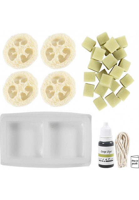Kreativní sada výroba mýdla Loofah Olive Green