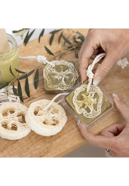 Kreativní sada výroba mýdla Loofah Olive Green