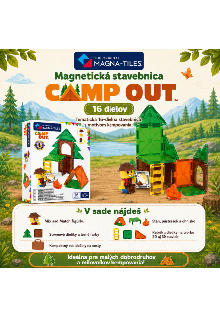 Magnetická stavebnice Camp Out 16 dílků