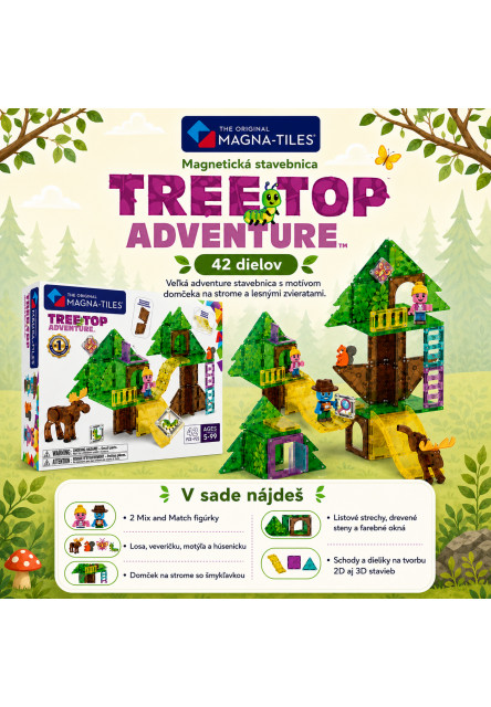 Magnetická stavebnice Treetop Adventure 42 dílků