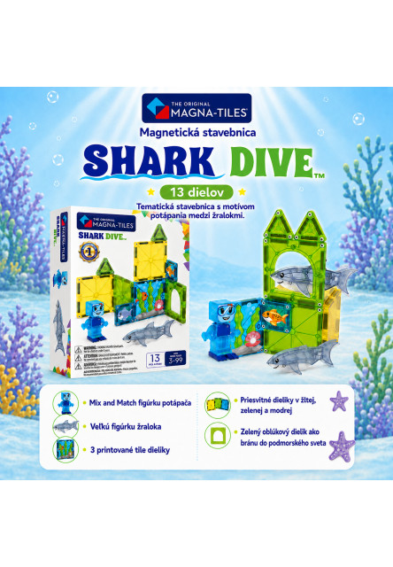 Magnetická stavebnice Shark Dive 13 dílků