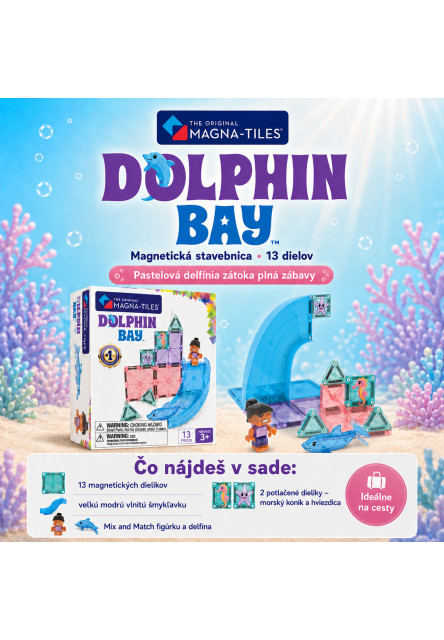 Magnetická stavebnice Dolphin Bay 13 dílků
