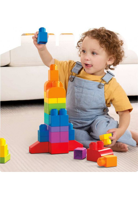 MEGA BLOKS VEĽKÉ VRECE KOCIEK - MODRÉ (80)