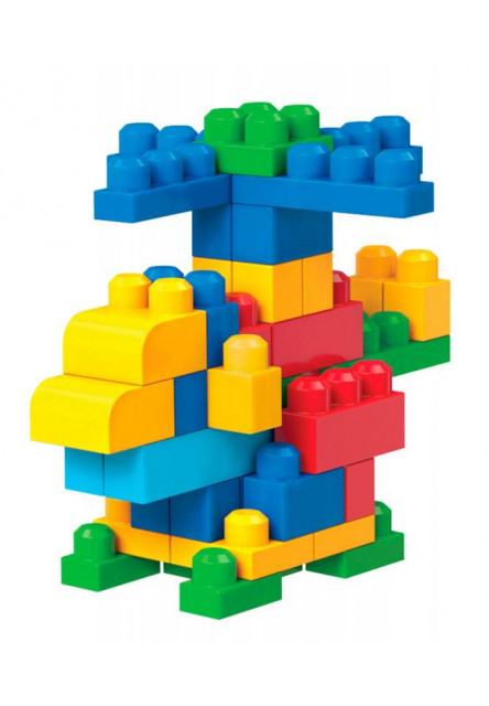 MEGA BLOKS VEĽKÉ VRECE KOCIEK - MODRÉ (80)