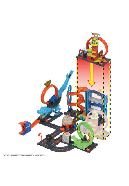 Hot Wheels city super hasičská stanice so slučkou