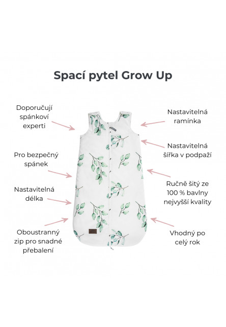Spací pytel Sleepee Grow Up Bamboo rostoucí 0-24 měsíců