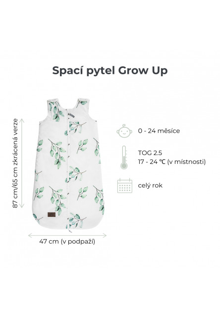 Spací pytel Sleepee Grow Up Bamboo rostoucí 0-24 měsíců