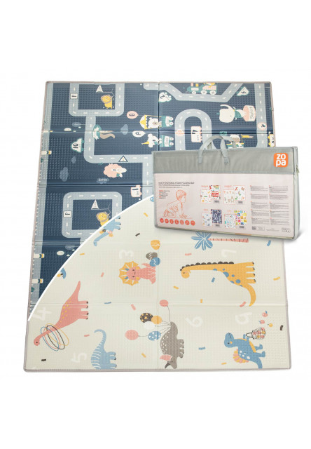 Multifunkční pěnová skládací podložka oboustranná 200x150, Dino