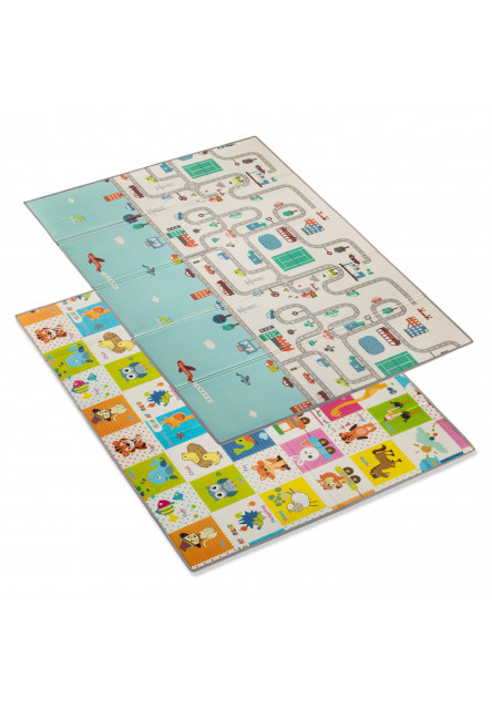 Multifunkční pěnová skládací podložka oboustranná 200x150, City
