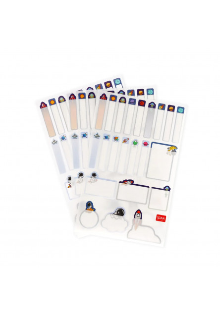 Menovky Legami My Name Is… - Set Of 66 Adhesive Labels - Space
