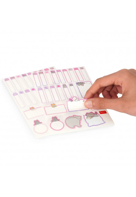 Menovky Legami My Name Is… - Set Of 66 Adhesive Labels - Kitty