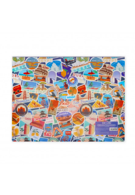 Dosky Legami Fold & Order - Document Folder - Travel - Stickers