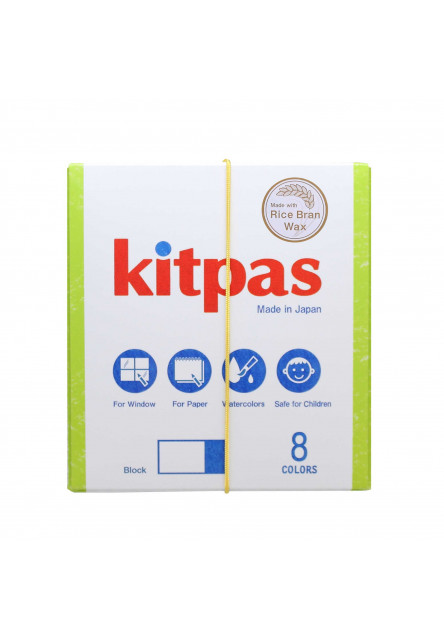 Kitpas Block voskové pastelky na sklo a papier 8ks (Hranaté)