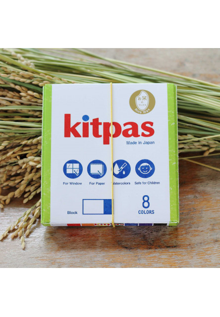 Kitpas Block voskové pastelky na sklo a papier 8ks (Hranaté)