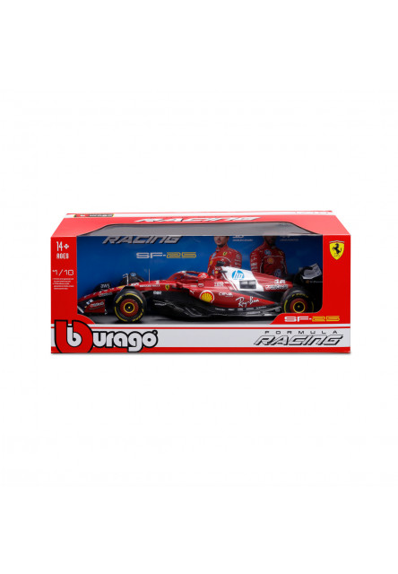 Bburago – RACE Formula F1 Ferrari SF-25 (2025) s helmou, #16 Charles Leclerc, 1:18