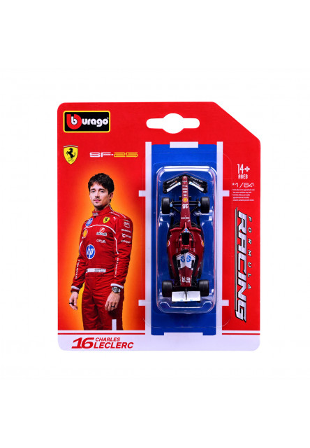 Bburago – FORMULA RACING Ferrari SF-25 (2025), #16 Charles Leclerc, blister, 1:64