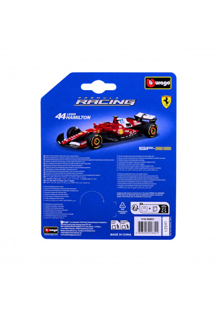 Bburago – FORMULA RACING Ferrari SF-25 (2025), #44 Lewis Hamilton, blister, 1:64