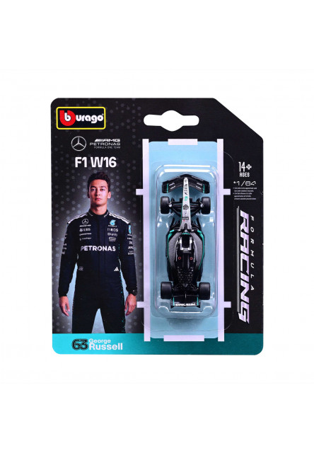 Bburago – FORMULA RACING Mercedes-AMG Petronas W16 (2025), #63 George Russell, blister, 1:64