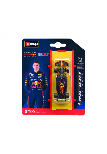 Bburago – FORMULA RACING Oracle Red Bull Racing RB21 (2025), #1 Max Verstappen, blister, 1:64