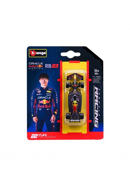 Bburago – FORMULA RACING Oracle Red Bull Racing RB21 (2025), #22 Yuki Tsunoda, blister, 1:64