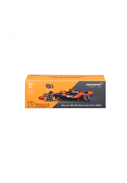 Bburago - RACE Formula F1, McLaren F1 Team MCL38 (2024) #81 (Oscar Piastri) - Hard case, 1:24