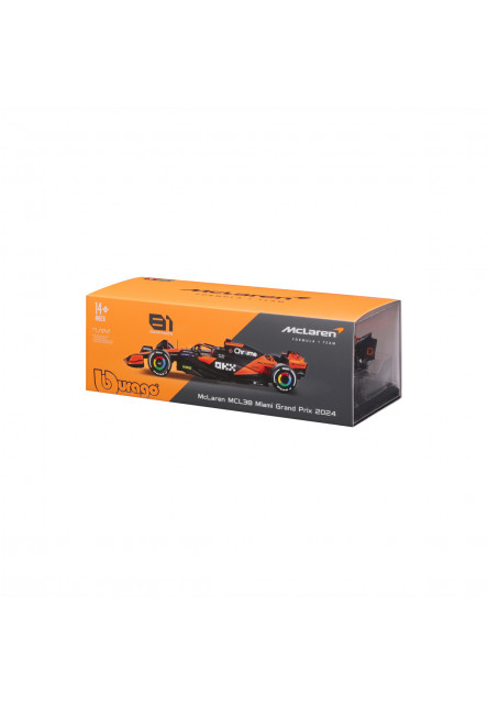 Bburago - RACE Formula F1, McLaren F1 Team MCL38 (2024) #81 (Oscar Piastri) - Hard case, 1:24