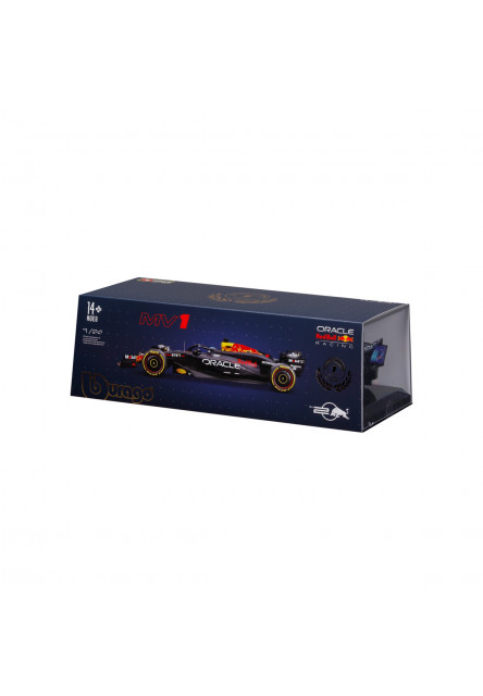 Bburago - RACE F1 v dekorativním boxu, Oracle Red Bull Racing RB20 (2024), #1 Max Verstappen, 1:24