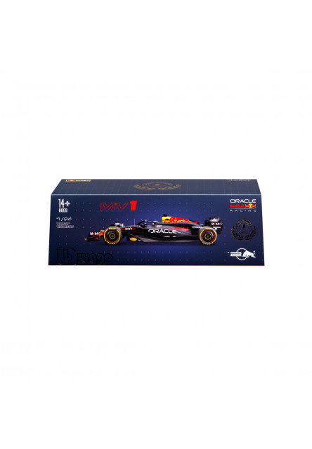 Bburago - RACE F1 v dekorativním boxu, Oracle Red Bull Racing RB20 (2024), #1 Max Verstappen, 1:24
