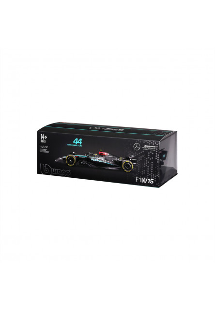 Bburago - RACE F1 v dekoratívnej krabičke, Mercedes-AMG Petronas W15 (2024) #44 Lewis Hamilton, 1:24