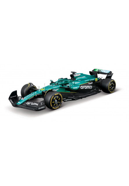 Bburago - RACE Formula F1 s figurkou jezdce, Aston Martin AMR25 (2025) #18 Lance Stroll, 1:24