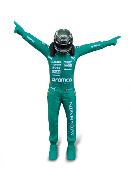 Bburago - RACE Formula F1 s figurkou jezdce, Aston Martin AMR25 (2025) #18 Lance Stroll, 1:24