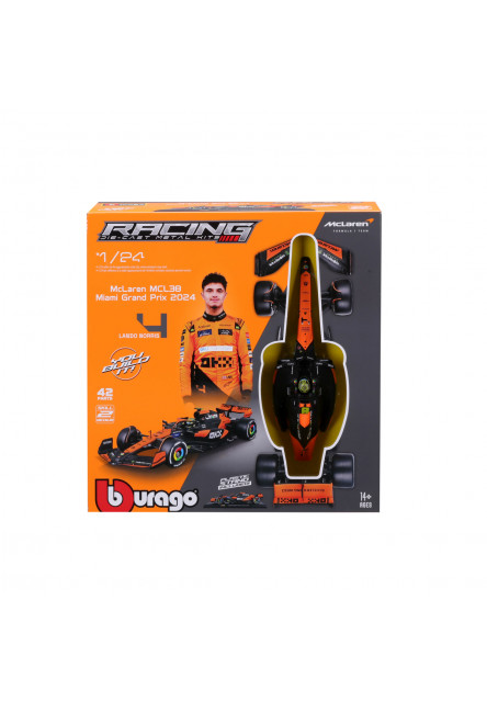 Bburago - RACING, MODEL KIT, McLaren F1 Team MCL38 (2024), 4 (Lando Norris), 1:24
