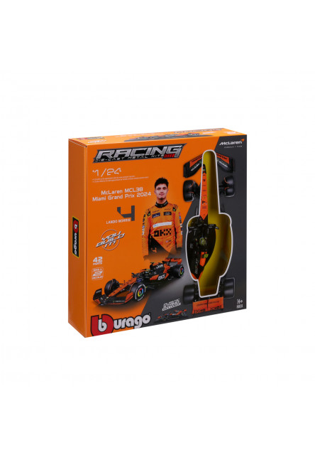 Bburago - RACING, MODEL KIT, McLaren F1 Team MCL38 (2024), 4 (Lando Norris), 1:24