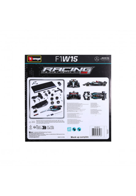 Bburago - RACING MODEL KIT, Formula Mercedes-AMG Petronas W15 (2024), #44 Lewis Hamilton, 1:24