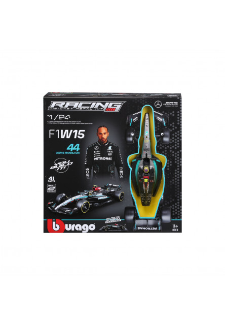 Bburago - RACING MODEL KIT, Formula Mercedes-AMG Petronas W15 (2024), #44 Lewis Hamilton, 1:24