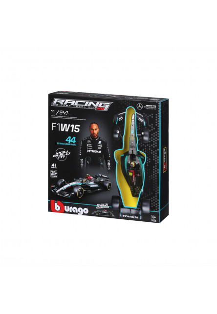 Bburago - RACING MODEL KIT, Formula Mercedes-AMG Petronas W15 (2024), #44 Lewis Hamilton, 1:24