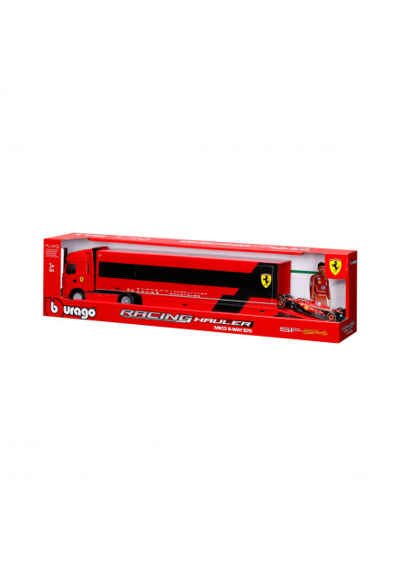 Bburago 1:43 Ferrari F1 + Nákladné auto - Iveco s prívesom + 1 Ferrari 1:43 SF-24 Charles Leclerck