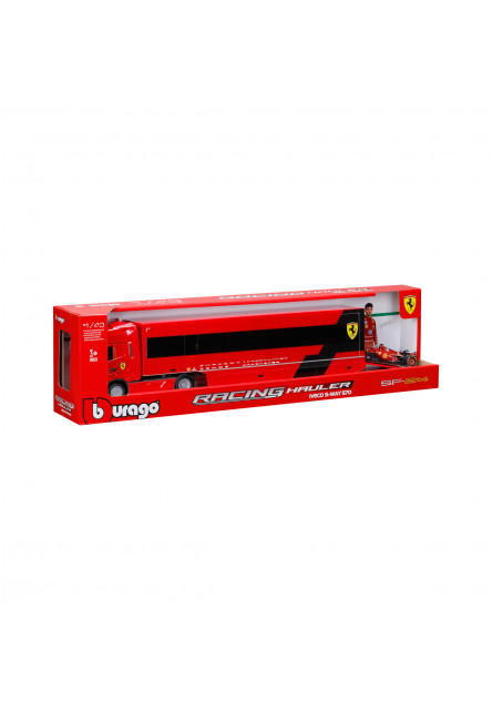 Bburago 1:43 Ferrari F1 + Nákladné auto - Iveco s prívesom + 1 Ferrari 1:43 SF-24 Charles Leclerck