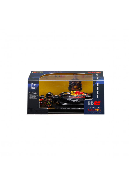 Bburago - RACE F1 dekoratívna krabička, Oracle Red Bull Racing RB21 (2025), #1 Max Verstappen, 1:43