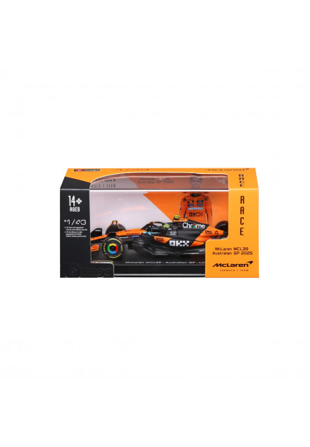Bburago - RACE F1 v dekoratívnej krabičke, McLaren F1 MCL39 (2025) #4 Lando Norris, 1:43