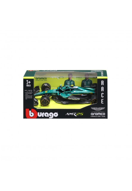 Bburago - RACE Formula F1, Aston Martin AMR25 (2025), #14 Fernando Alonso, 1:43