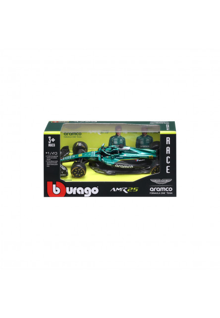 Bburago - RACE Formula F1, Aston Martin AMR25 (2025), #18 Lance Stroll, 1:43